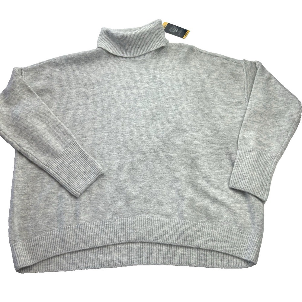 NWT Vince Camuto turtleneck sweater soft gray scandi minimal size M